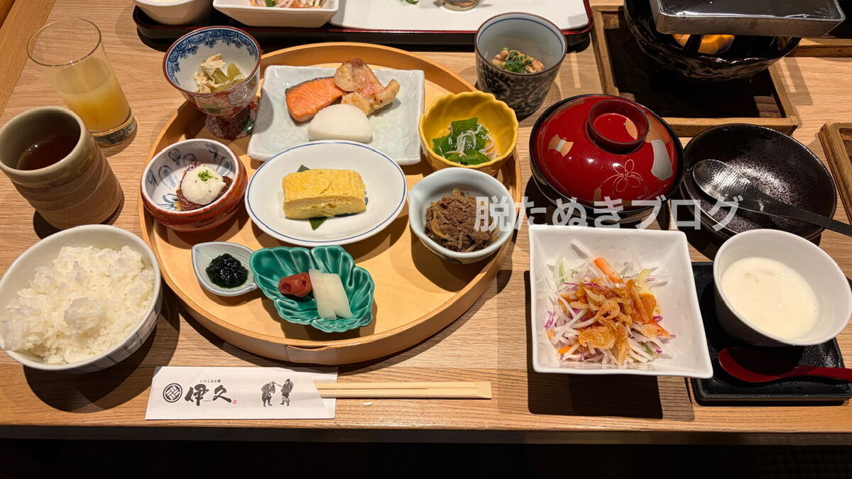 共立リゾート系列のホテル いにしえの宿 伊久の朝食で選ぶ和食