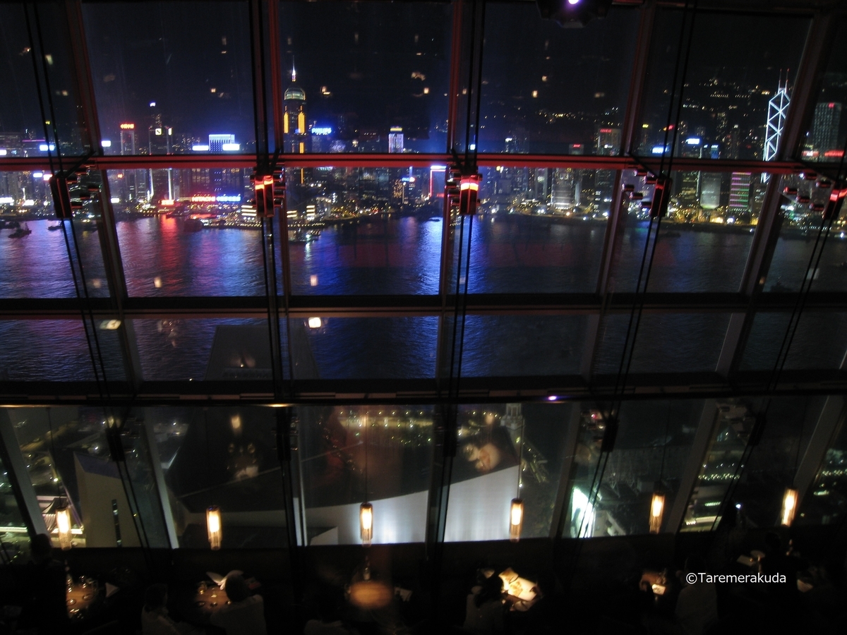 アクア Aqua 香港100万ドルの夜景を楽しめるダイニングバー 香港 チムシャーツイ Taremerakudaの道楽