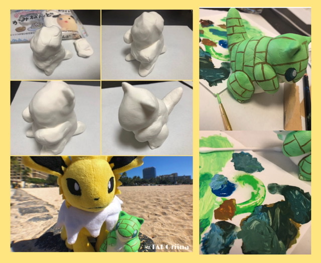 紙ねんど ポケモン作ってみた 2匹目ヒトモシ編 たろりな旅go日記