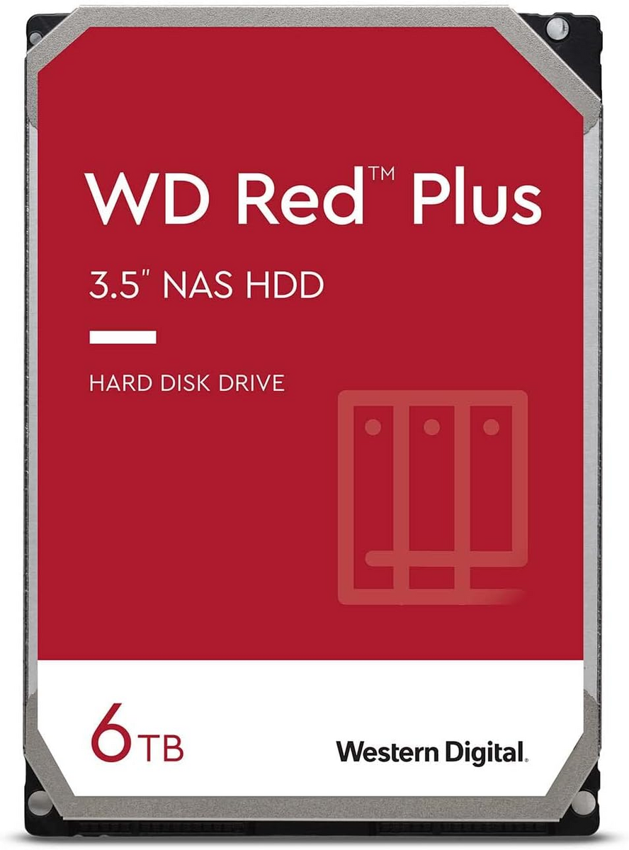  【Amazon.co.jp限定】Western Digital ウエスタンデジタル WD Red Plus 内蔵 HDD ハードディスク 6TB CMR 3.5インチ SATA 5400rpm キャッシュ256MB NAS メーカー保証3年 WD60EFPX-AJP エコパッケージ【国内正規取扱代理店】