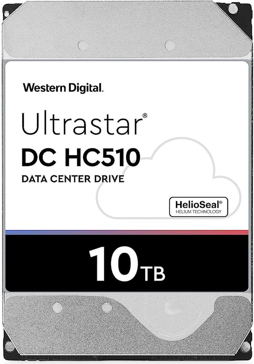 Western Digital ウエスタンデジタル 10TB DC HC510 エンタープライズグレード 内蔵 HDD ハードディスク CMR 3.5インチ SATA 7200rpm キャッシュ256MB NAS メーカー保証2年 HUH721010ALE604(BAN BAN PC)(整備済み品)