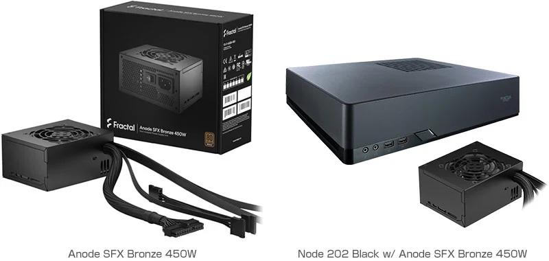 Fractal Design Anode SFX Bronze 450W, Node 202 Black w/ Anode SFX Bronze 450W