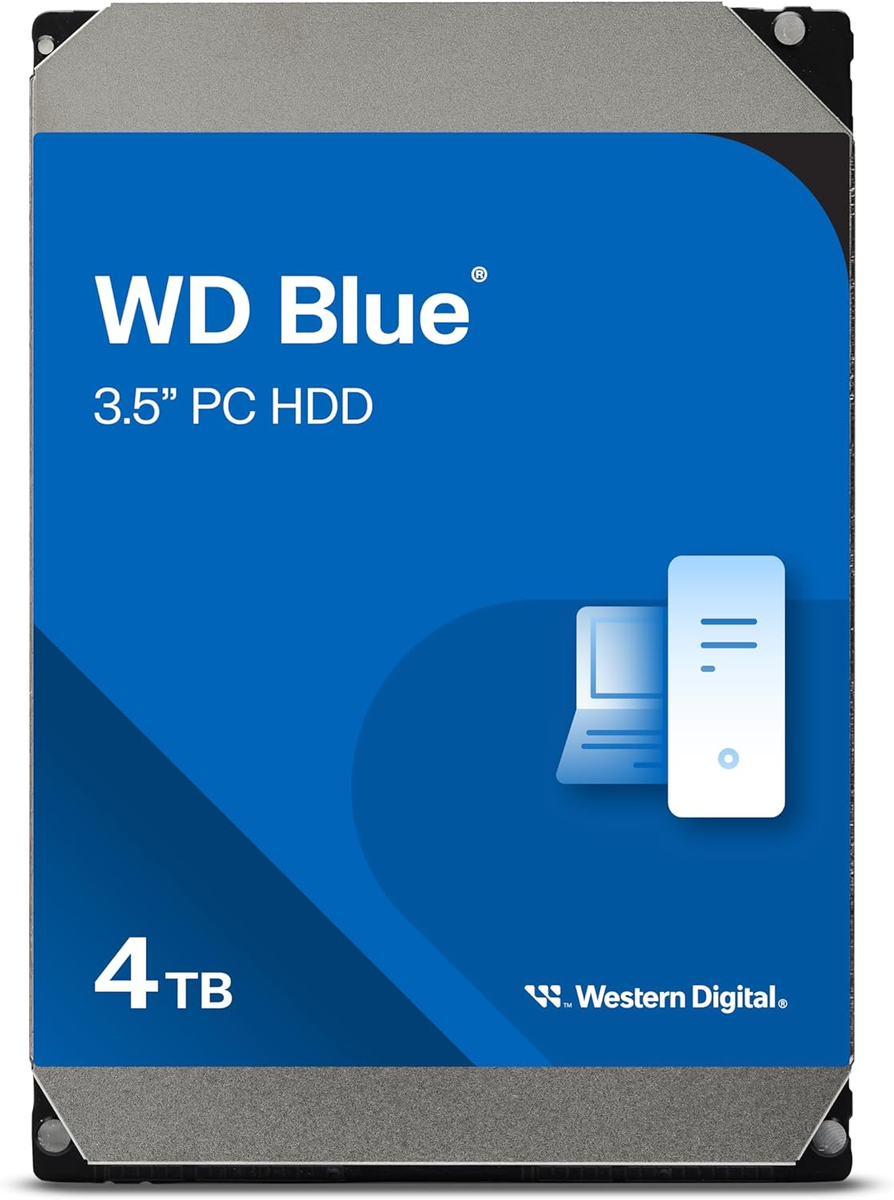 【Amazon.co.jp限定】Western Digital ウエスタンデジタル WD Blue 内蔵HDD ハードディスク 4TB CMR 3.5inch SATA キャッシュ128MB 5400rpm WD40EZZX-AJP エコパッケージ 【国内正規代理店品】