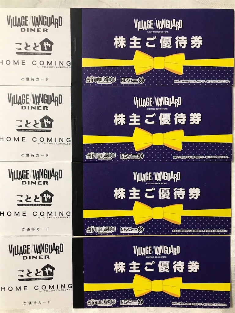 [7.2万円分]ヴィレッジヴァンガード株主優待券72枚 株主優待】ヴィレッジヴァンガード（2769）の優待券『VILLAGE