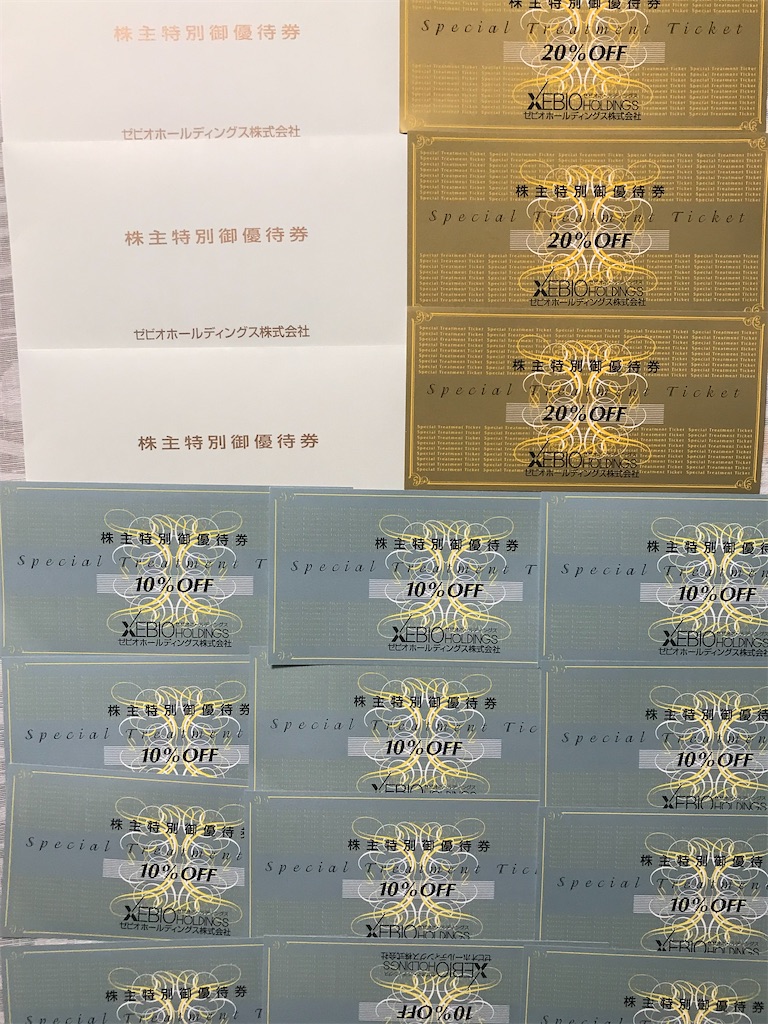 ゼビオ　株主優待　20％off2枚　10%off8枚 ゼビオホールディングス 株主優待割引券 20% OFF2枚・10% OFF8枚