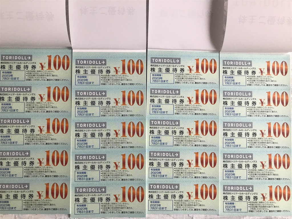 株主優待到着7社「トリドール、カワチ薬品、マックスバリュ
