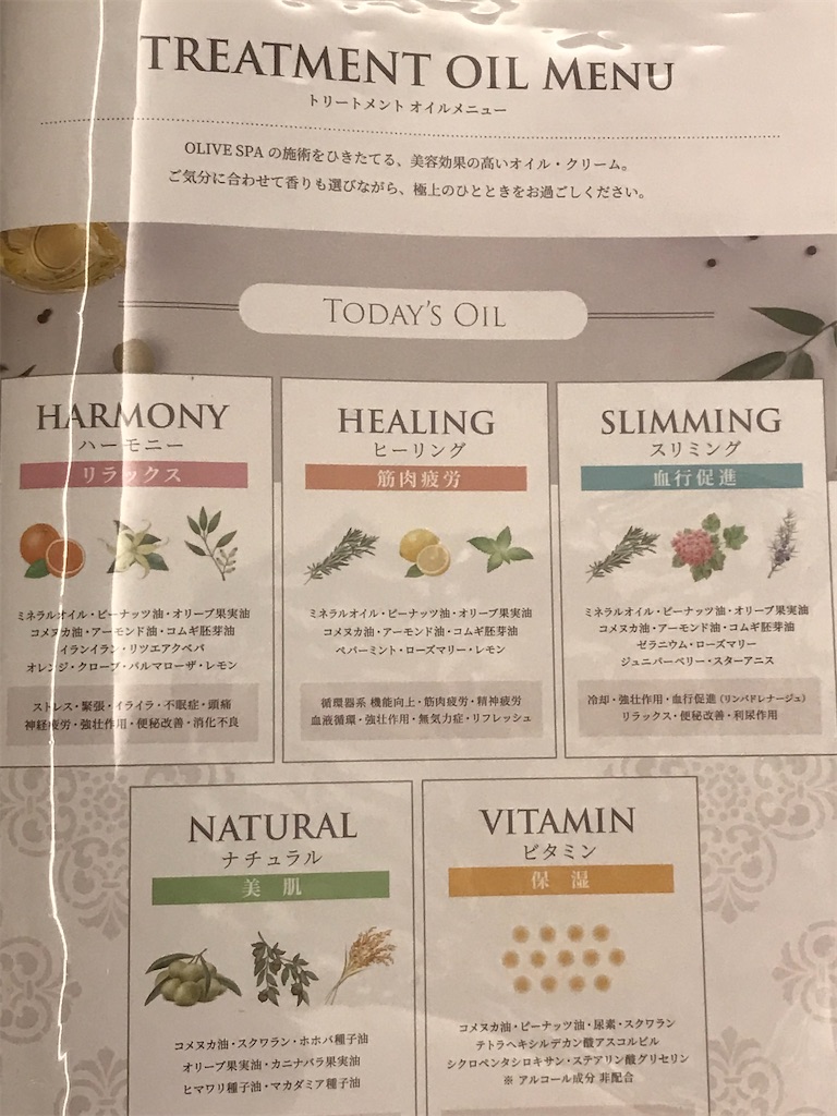 OLIVE SPA アロマオイルトリ−トメント 優待券1枚（OLIVE SPA