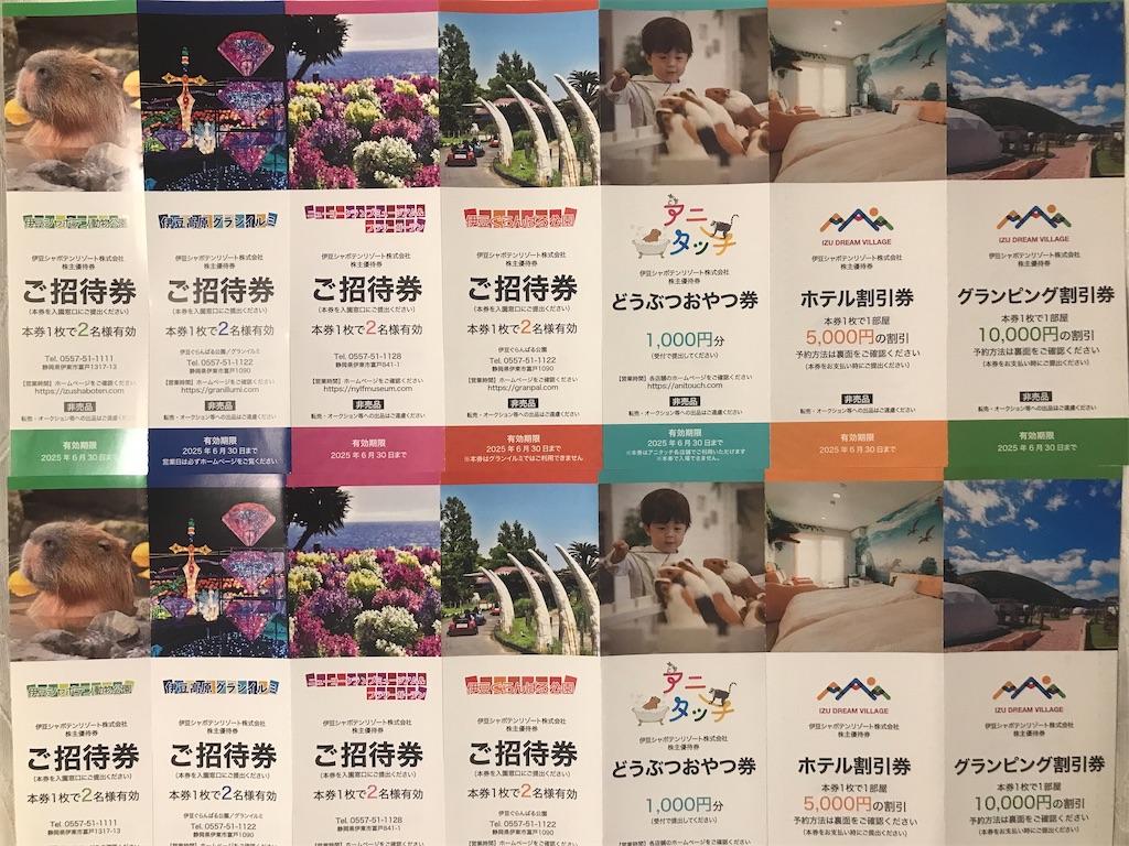 伊豆シャボテンリゾート株主優待券７枚セット(2025年6月30日まで有効） 伊豆シャボテンリゾートの株主優待で4つの施設を満喫する - 旅