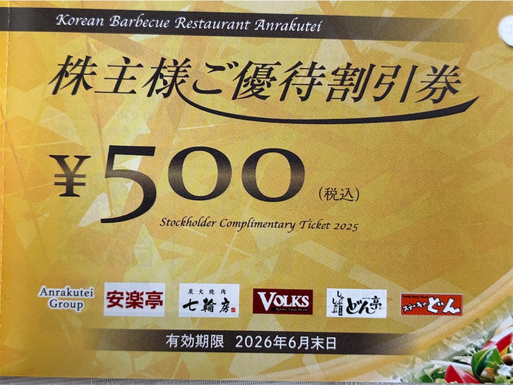13,000円分+20%割引券6枚安楽亭(+どん、フォルクス) 株主優待券 最新 30枚 株主優待券 安楽亭 フォルクス どん亭 七輪房 - メルカリ