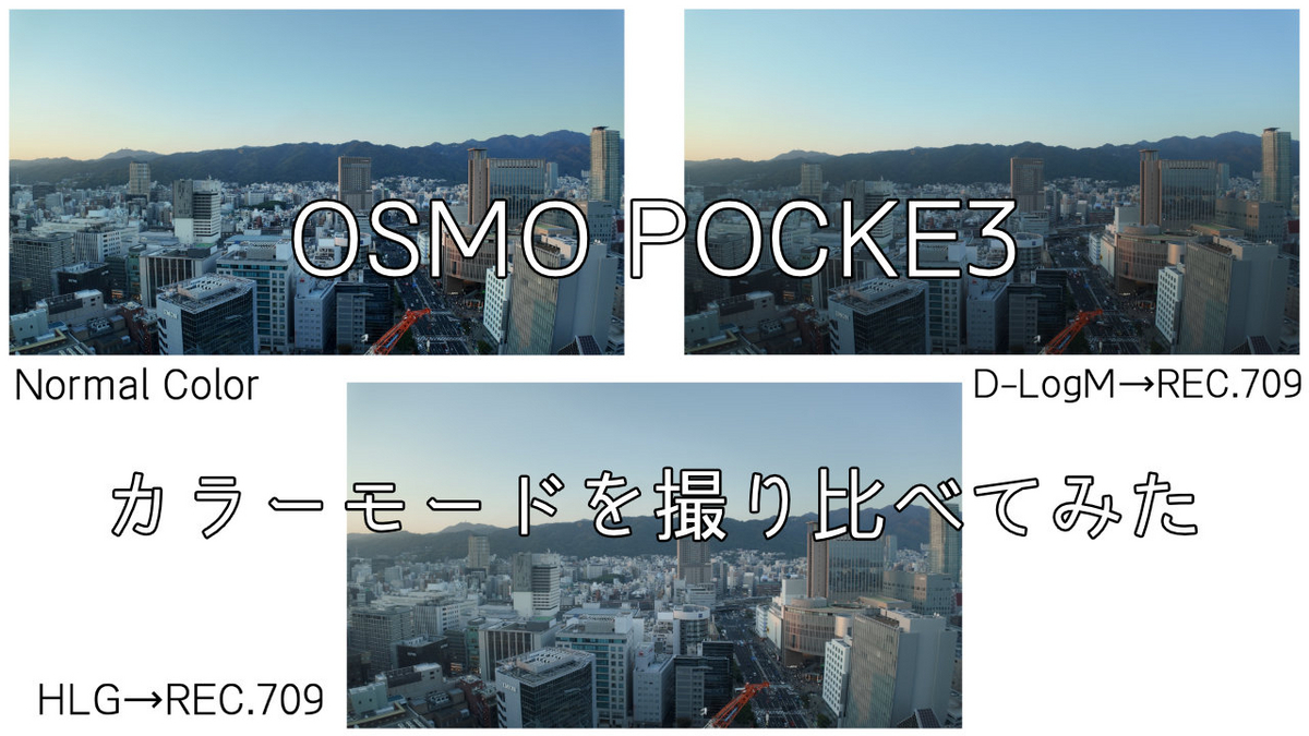 OSMO POCKET3のカラーモードを撮り比べてみた ※2025/4/3更新 - ぷいろぐ