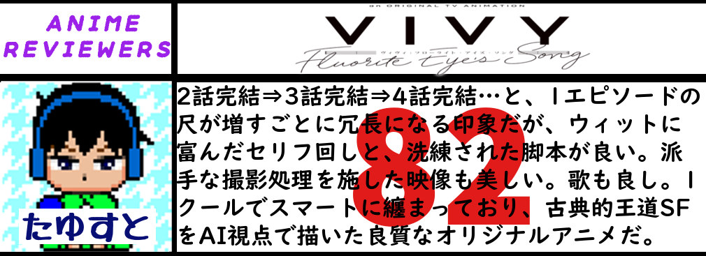 『Vivy -Fluorite Eye's Song-』評価