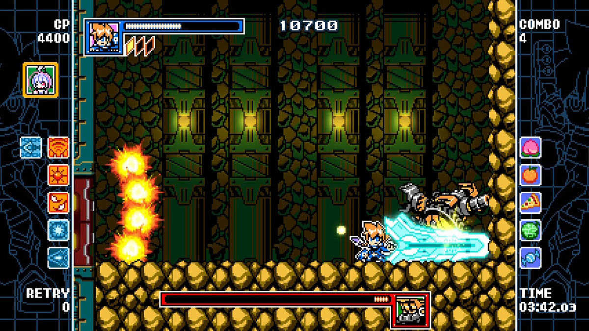 マイティガンヴォルト バースト レビュー 特殊武器を自分で作れるロックマン系レトロアクション 2dアクション好きのゲーム日記