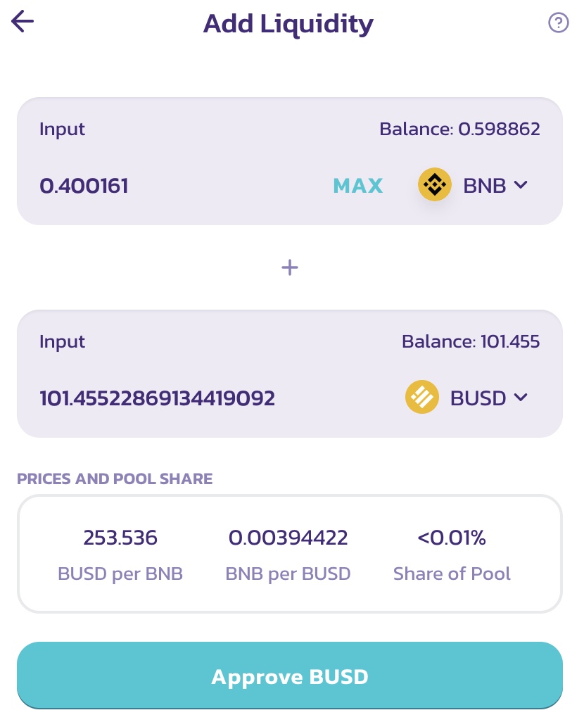 "PancakeSwap Liquidity"