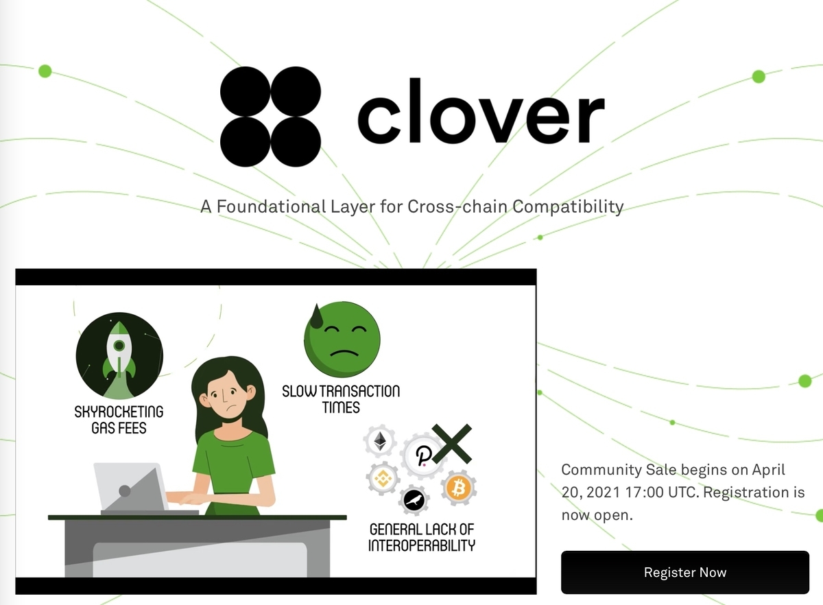 "CoinlistのCloverトークン"