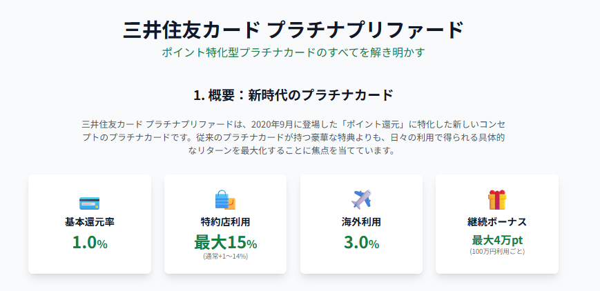 三井住友カードプラチナプリファード