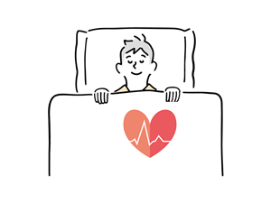 眠っている男性のイメージ