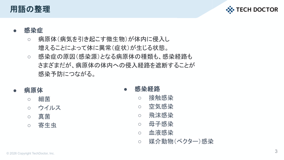 感染症に関するスライド