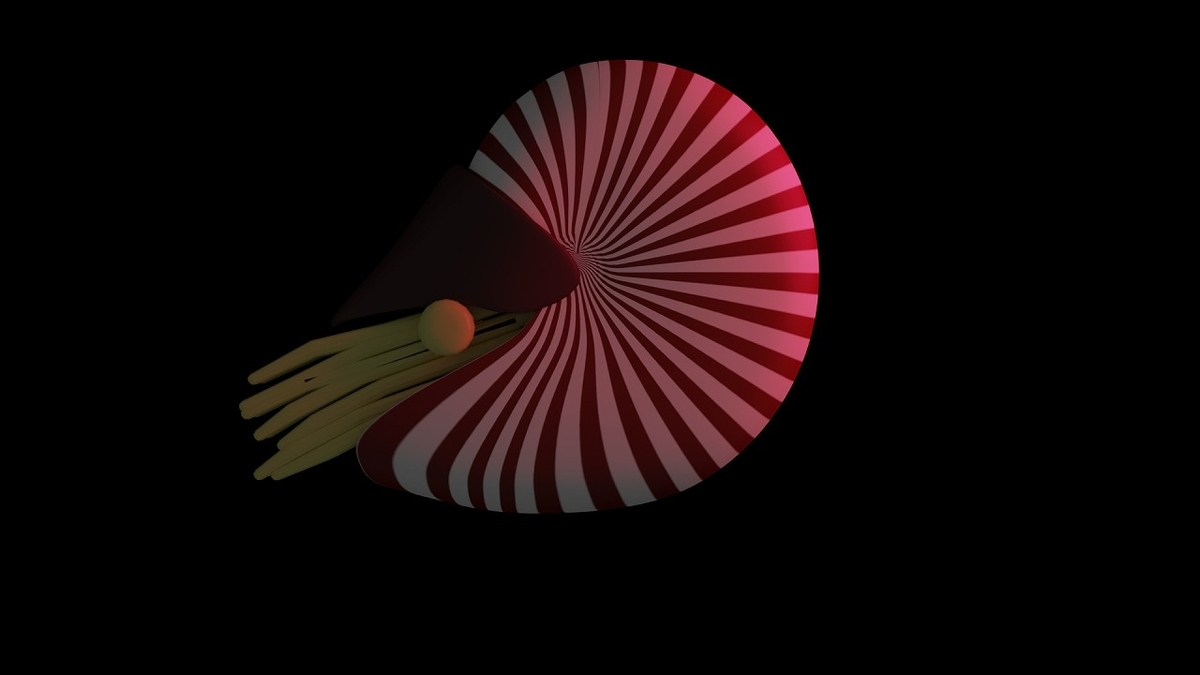 Blenderで作ったオウムガイ