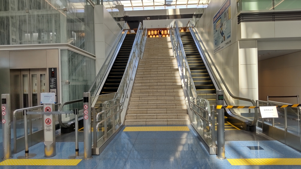 運転していないエスカレーター