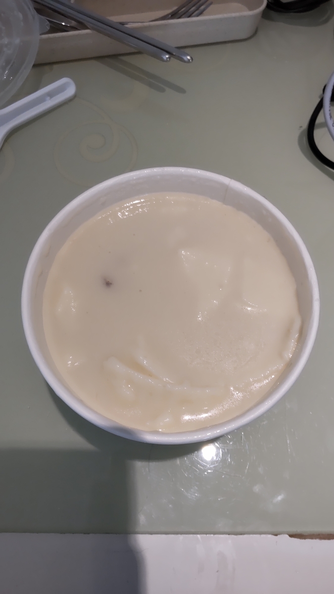 foodpandaで注文した、晴贊豆花の豆漿総合豆花