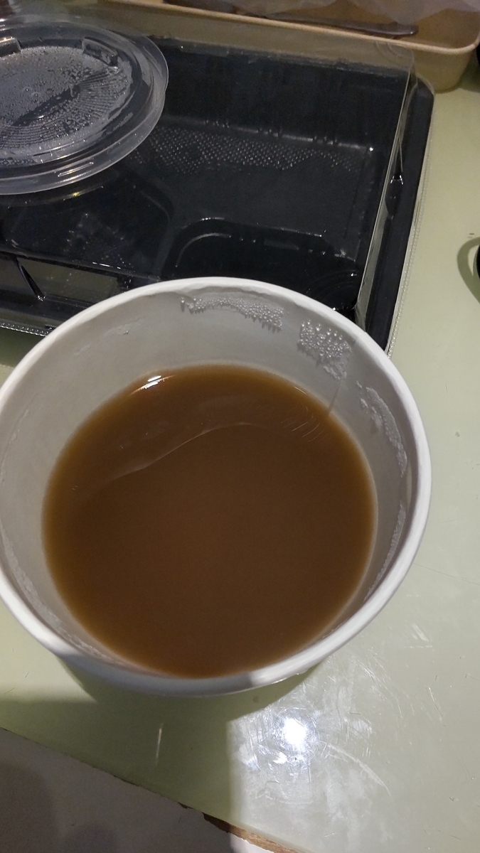11日目の昼食の後のデザート。お汁粉