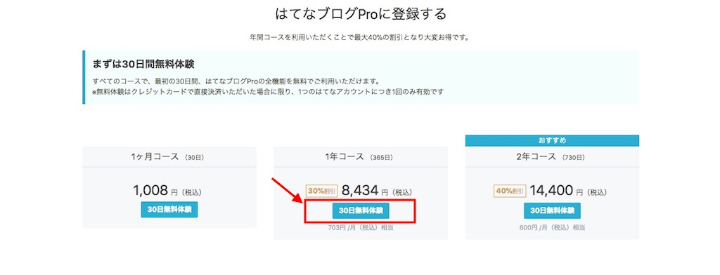 f:id:tempo96:20171203183836j:plain 30日間無料体験をクリック