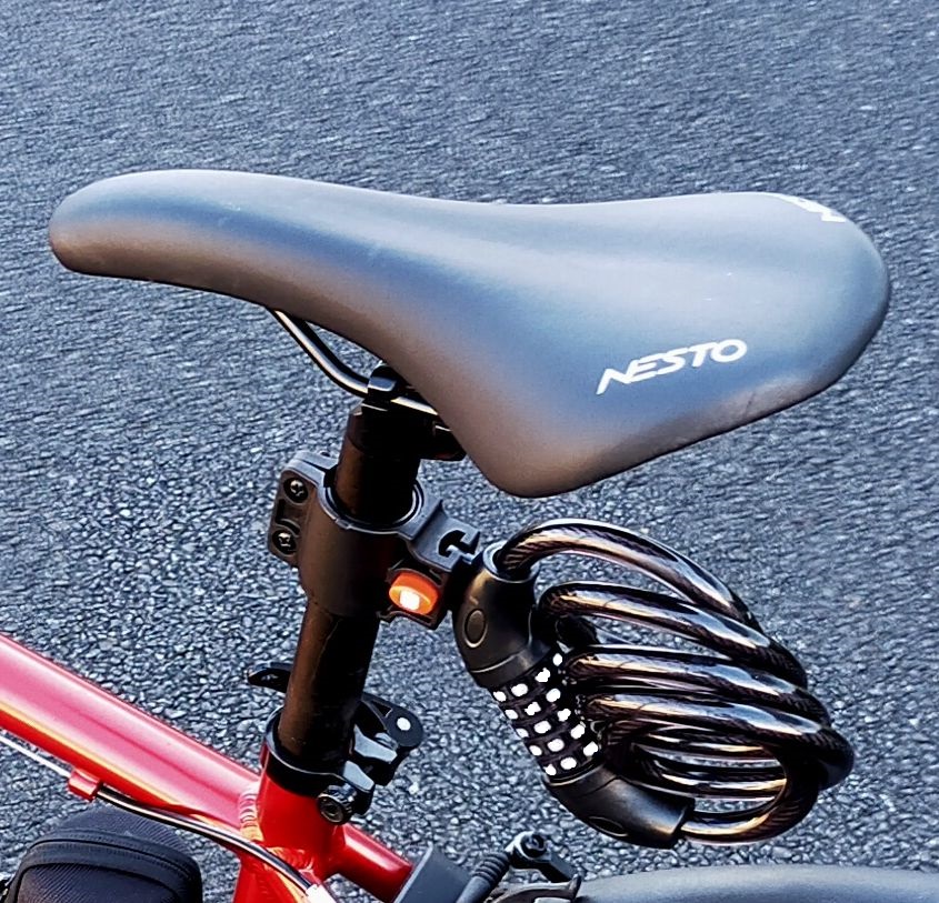 クロスバイクのママチャリ化（サークル錠取り付け