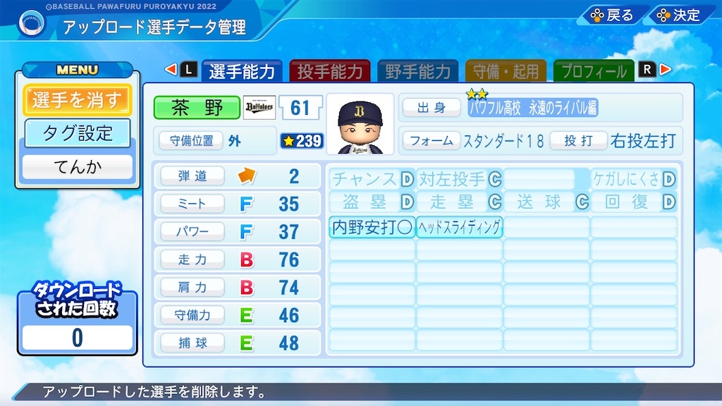 【値下げ中】bbm オリックスバファローズ　2023  10枚限定　茶野篤政選手 茶野篤政選手 支配下選手登録のお知らせ | オリックス・バファローズ