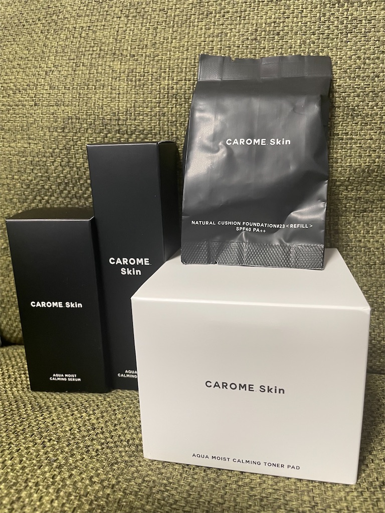 カロミー　パックシート　15枚 試してみた】アクアモイストカーミングマスク CAROME. Skinの
