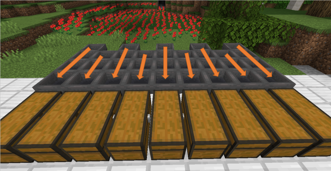 マイクラjava版1 16 見ていると楽しいアイテムが落ちてくる仕分け機 自動 軍服ねこの生活メモ