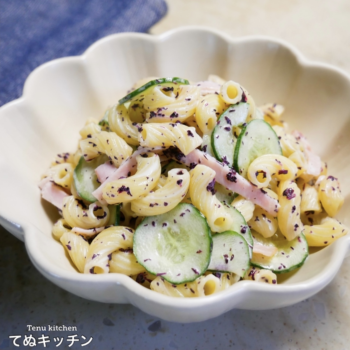 調味料２つだけ マカロニはレンジでチンして和えるだけだからラクチン ゆかりマカロニサラダ の作り方 てぬキッチン