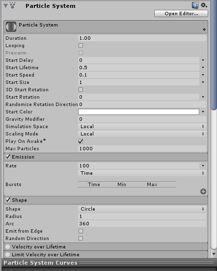 Unity Particle Systemを使って集中線を表示する Akey備忘録