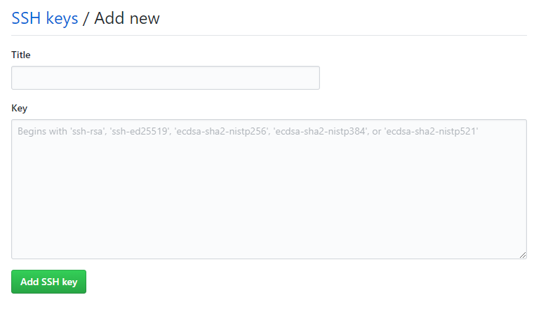 公開鍵の貼り付け