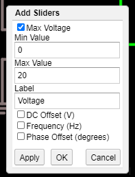スライダーの画面