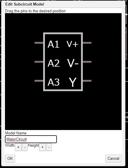 Create Subcircuitの画面
