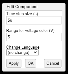 Time step sizeが表示されている画面