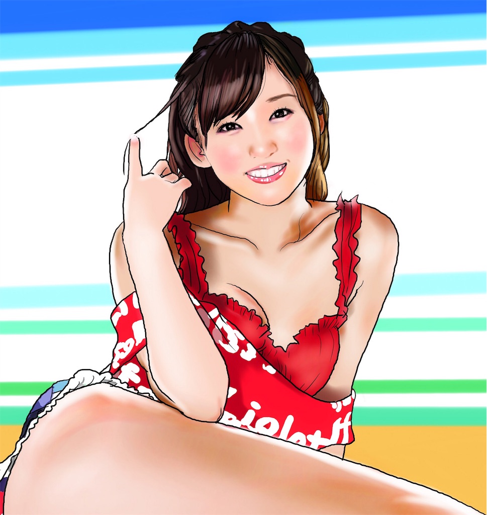 似顔絵 吉木りささん てらりんのイラにが炒め