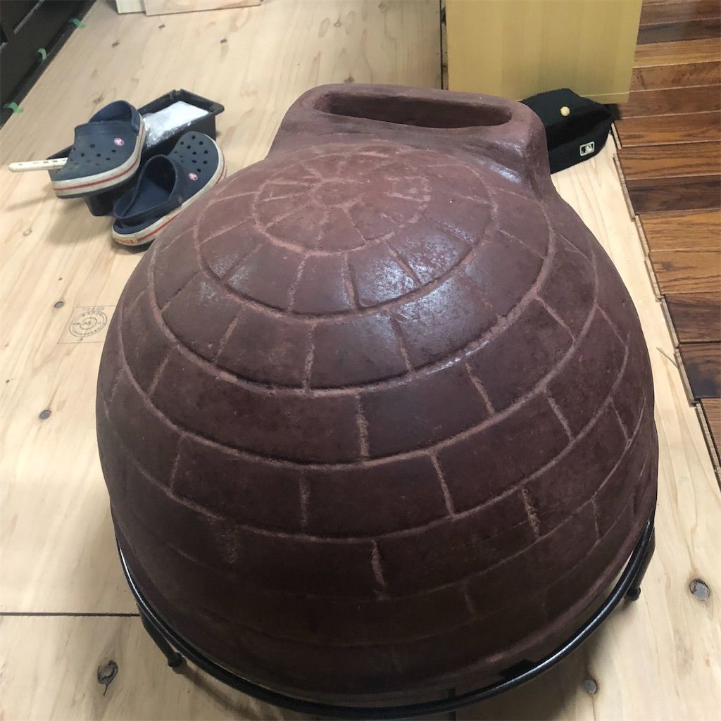 チムニーピザ窯後ろから見た図