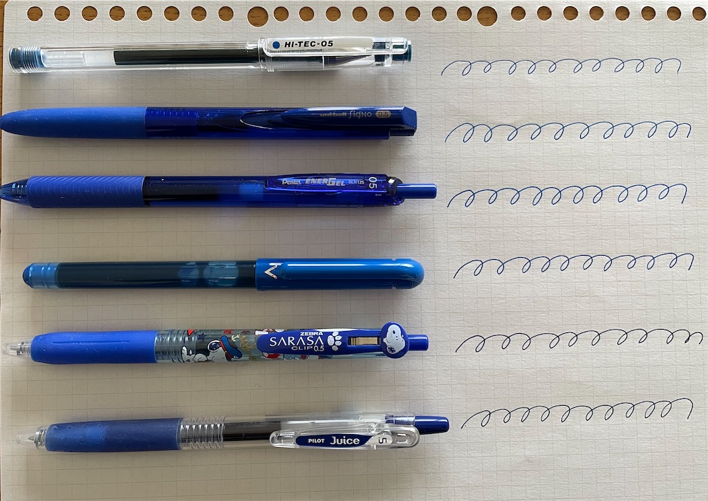青色ボールペン レビュー - 素直な気持ち