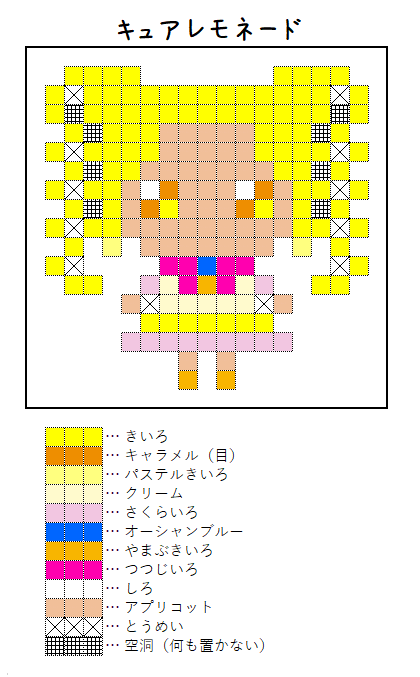 『キュアレモネード』のアイロンビーズ図案