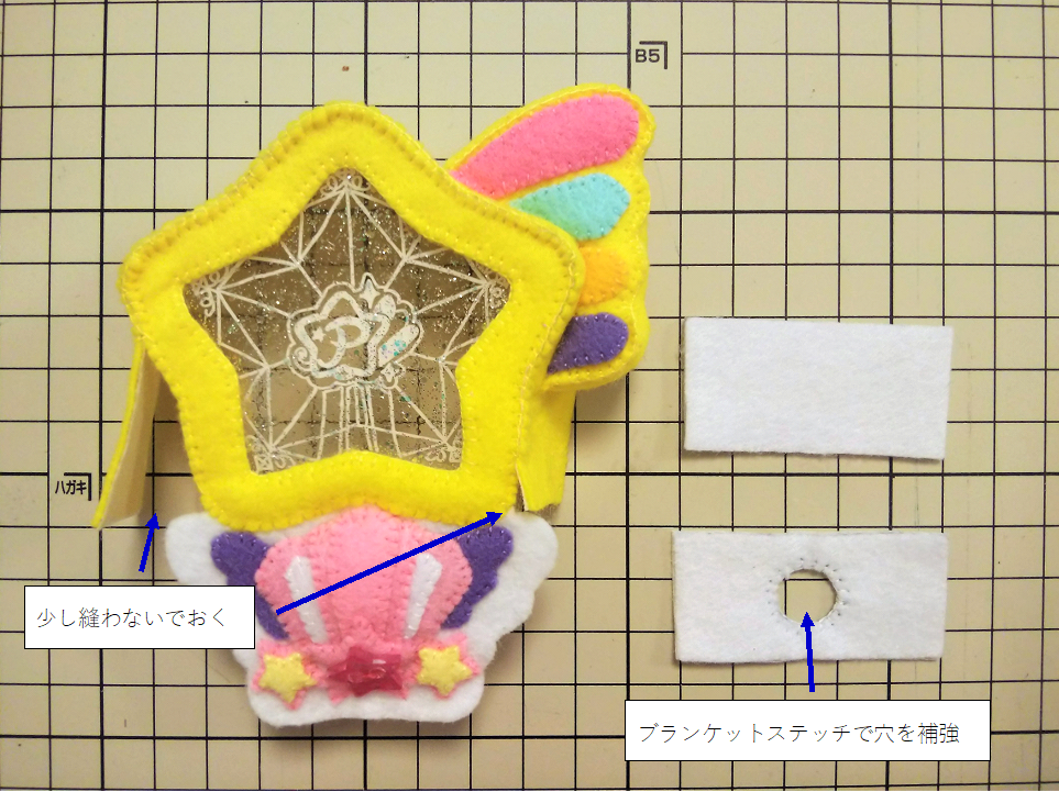 星に側面パーツをつけていく