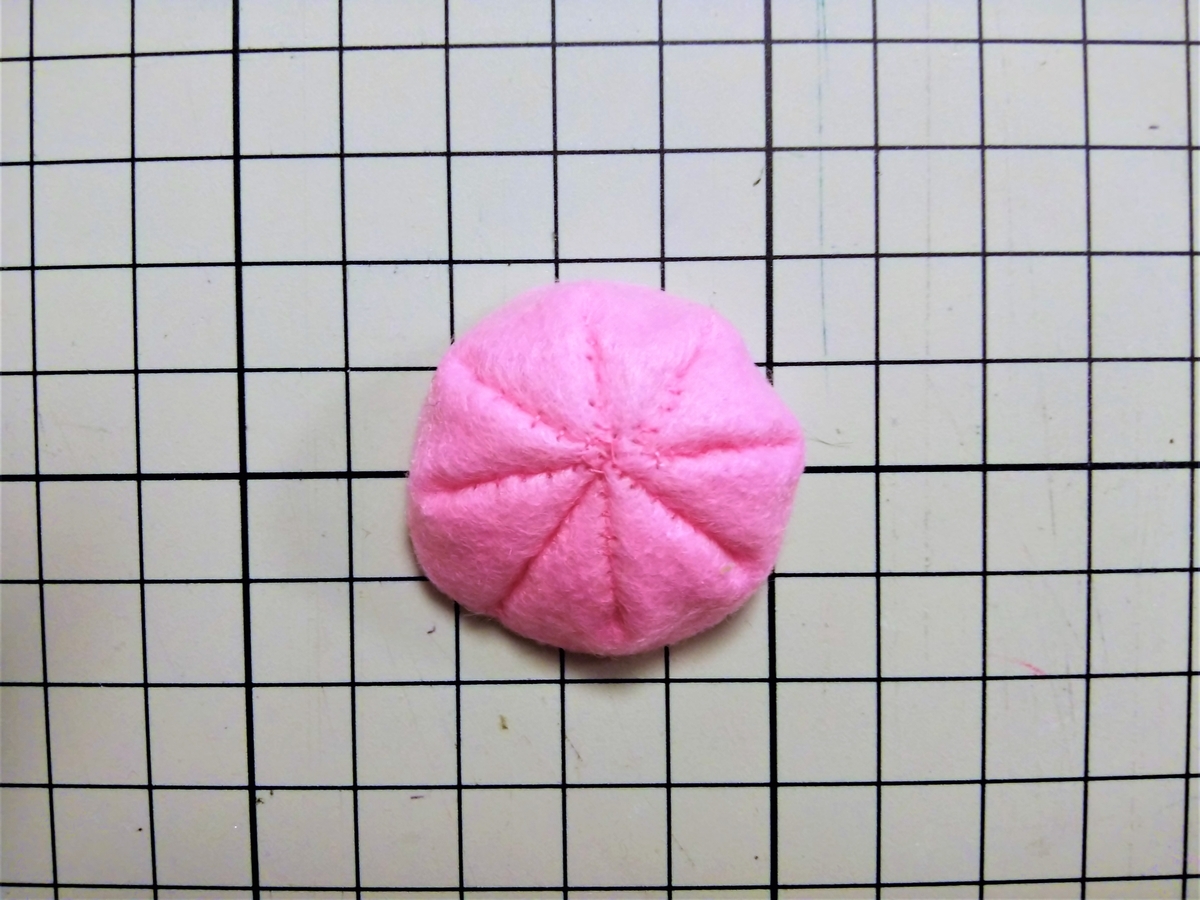 型紙⑯を縫いつなげてひっくり返す