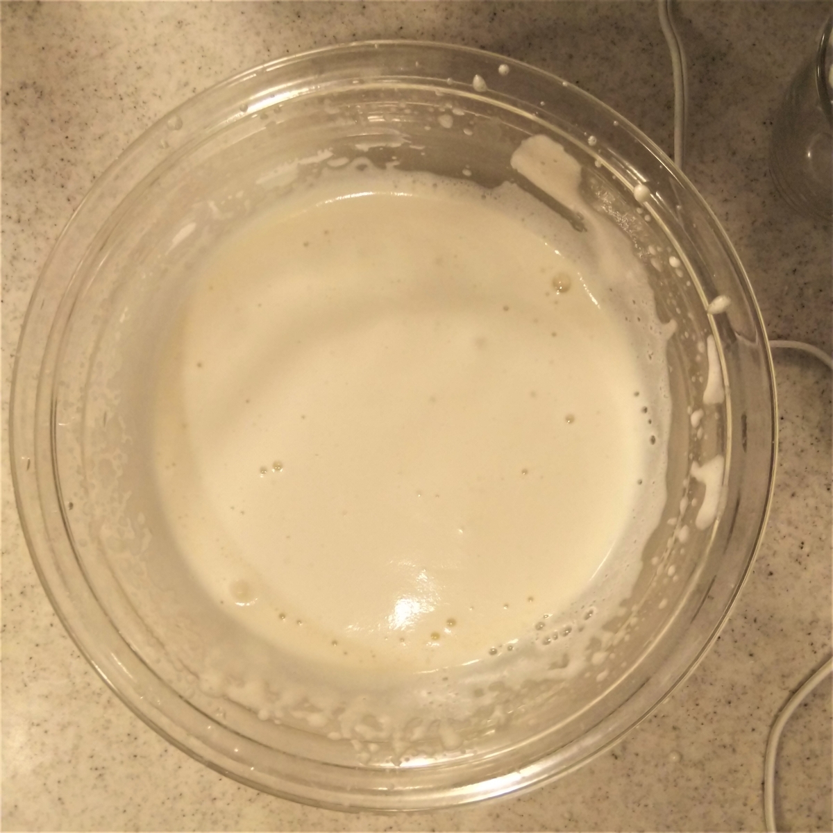 5分泡立てたところ