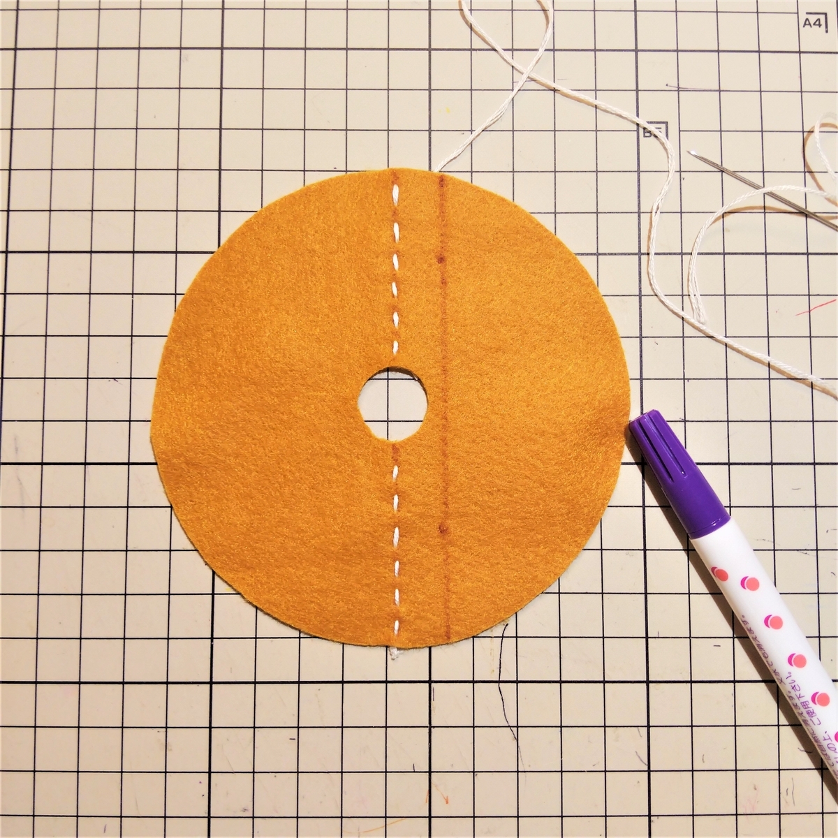 シュガーレイズドの作り方① 刺繍する