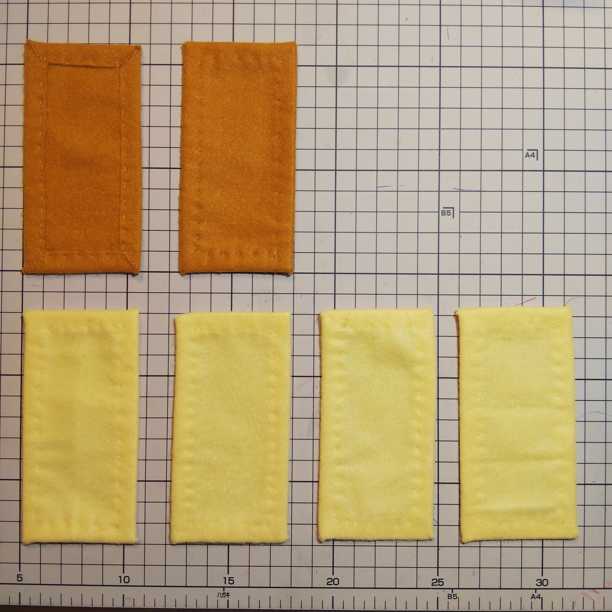 フェルトの『パイ』の作り方⑥ 全部で6つ作る