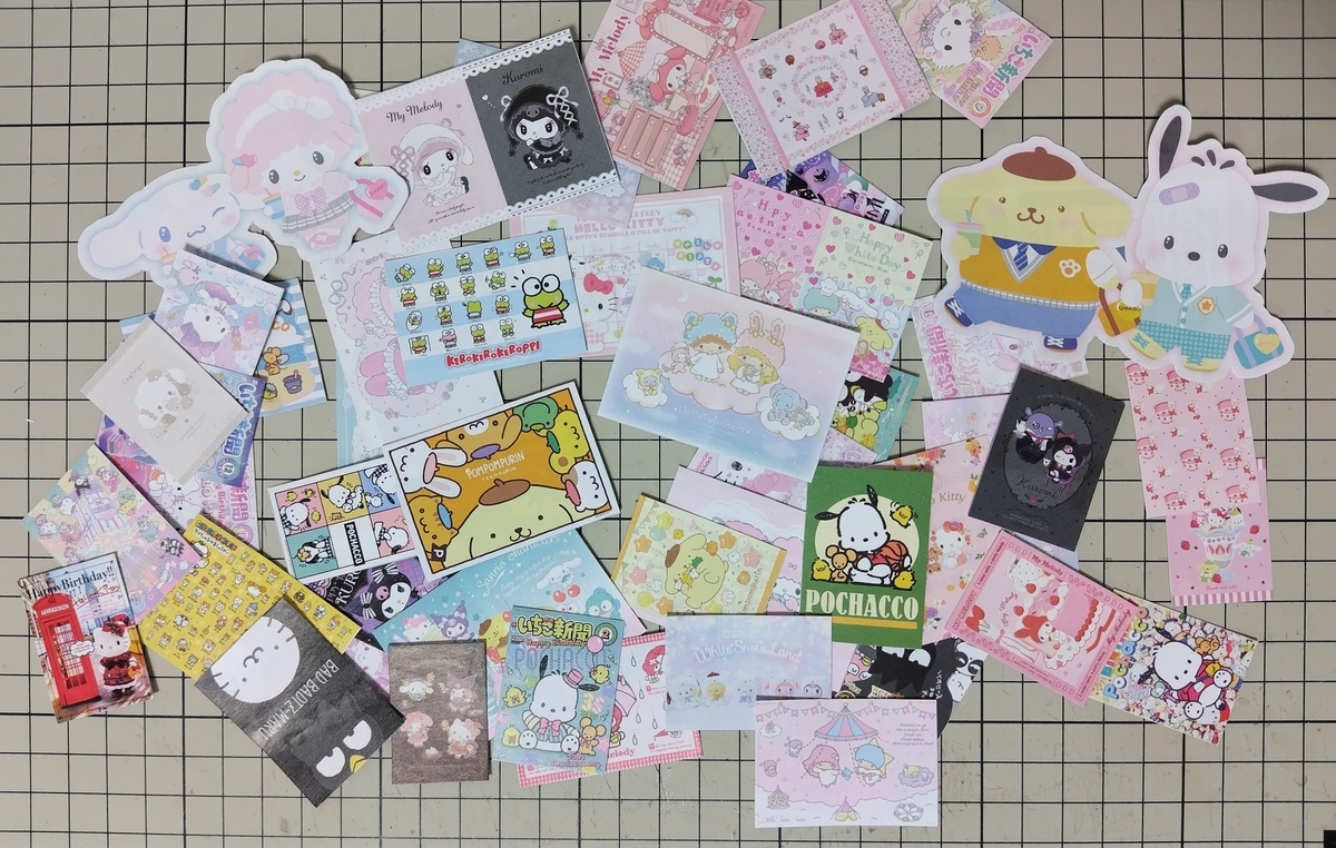 雑誌の切り抜きでフレークシールを作ってみた