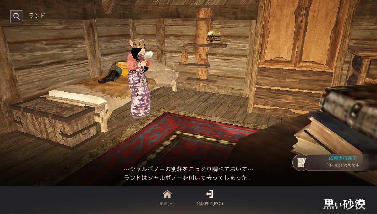 謎の影 冬の山 黒い砂漠 黒い砂漠の永遠 Black Desert