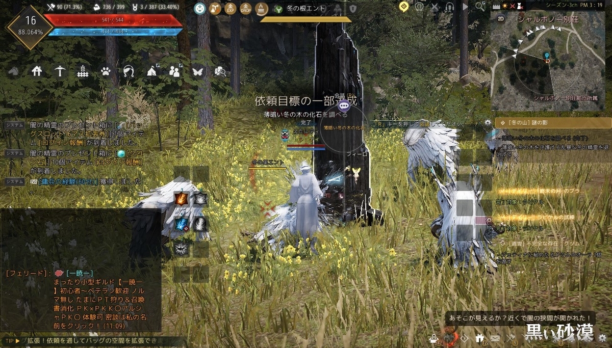 冬の巣エントとバンバーラ 果てしない冬の山 黒い砂漠 黒い砂漠の永遠 Black Desert