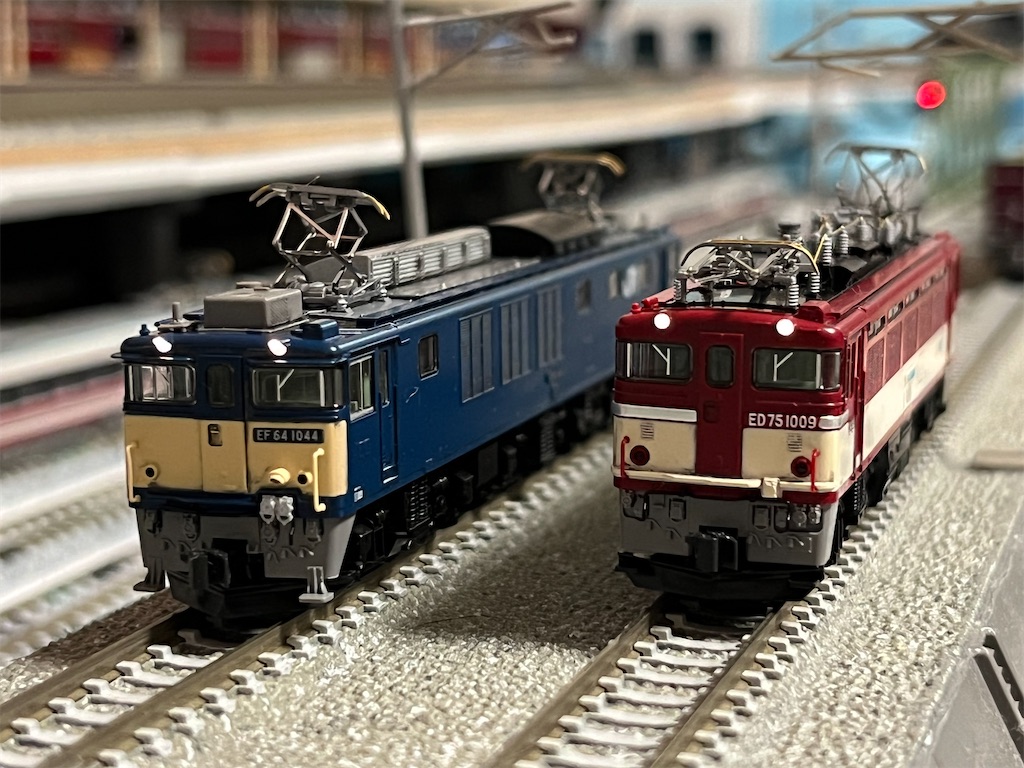 TOMIX 国鉄EF64 1000 加工品 入線記録 TOMIX ED75-1000貨物色、EF64-1000国鉄復活色 - 鉄分補給