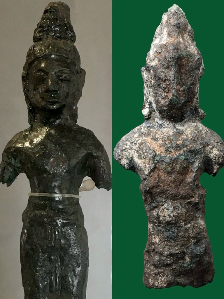 シュリーヴィジャヤ期 青銅菩薩像 - タイ骨董日記